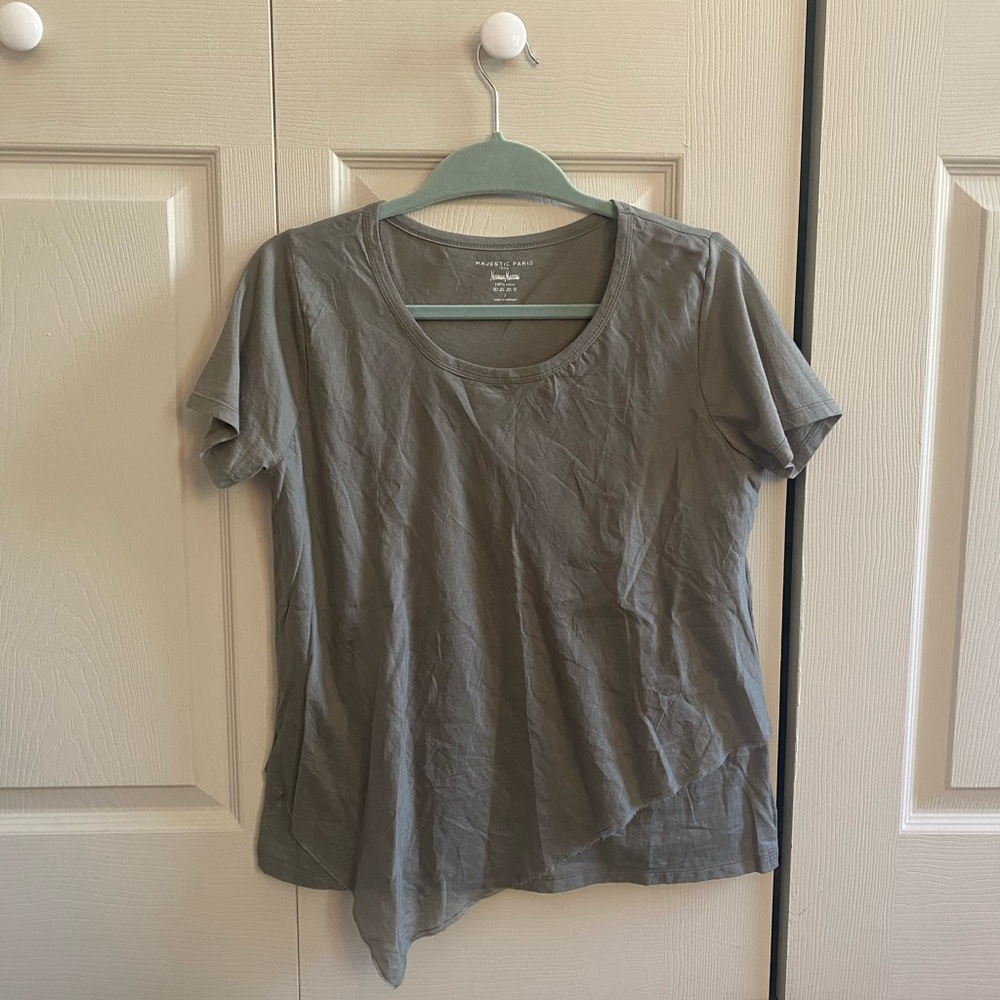 Majestic Paris for Neiman Marcus linen double layer short sleeve